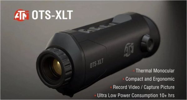 ATN OTS XLT Thermal Monocular w/ 50Hz Thermal Sensor, Smart Rangefinder, Classic Ergonomics, 10hrs+ Battery Power (2.5-10x) - MadeInUSA