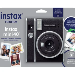 Fujifilm Instax Mini 40 Camera Blister Bundle with Bonus Film (10-pack of film) - MadeInUSA