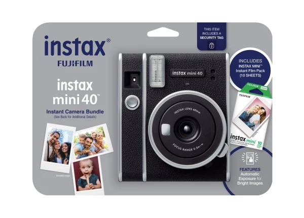 Fujifilm Instax Mini 40 Camera Blister Bundle with Bonus Film (10-pack of film) - MadeInUSA