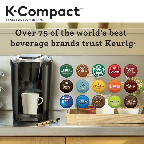 Keurig K-Compact Single-Serve K-Cup Pod Coffee Maker, Black - MadeInUSA - Image 8