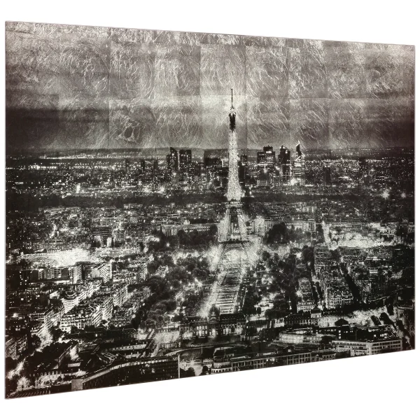 Empire Art Direct Paris at Night Reverse Printed Tempered Glass with Silver Leaf Wall Art, 32 x 48 x 0.2, Ready to Hang - MadeInUSA - Image 2