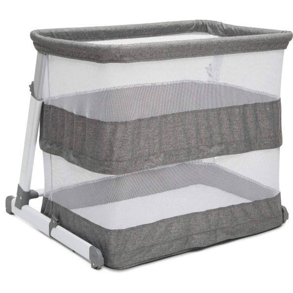 Simmons Kids Room2Grow Newborn Bassinet to Infant Sleeper Grey Tweed - MadeInUSA - Image 8