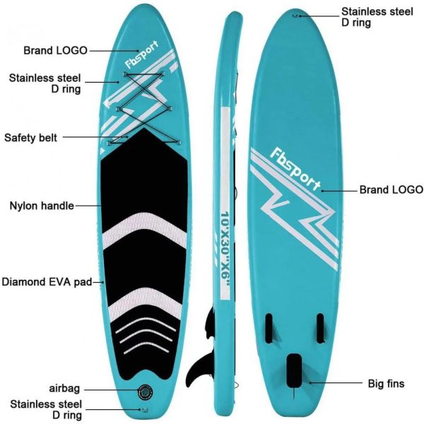 Fbsport 11ft Inflatable Paddle Board Sup, 6'' Thick W/Paddling Fins PU - MadeInUSA - Image 5