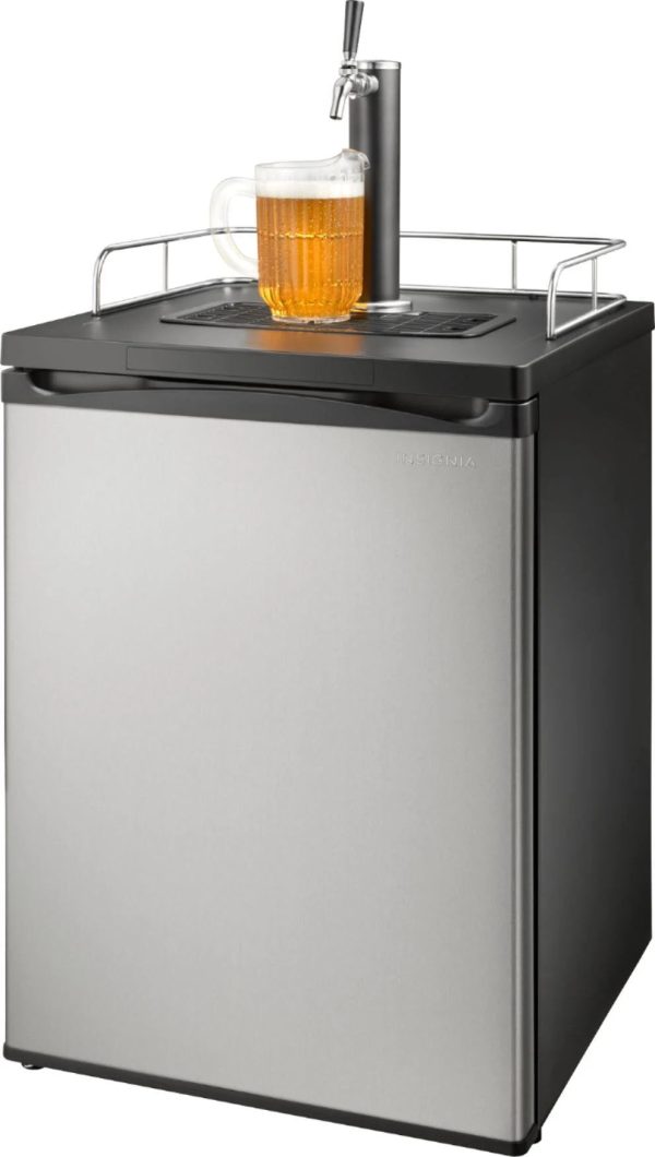 Insignia 1-Tap Beverage Cooler Kegerator - 5.6 cu ft - Stainless Steel - MadeInUSA - Image 9
