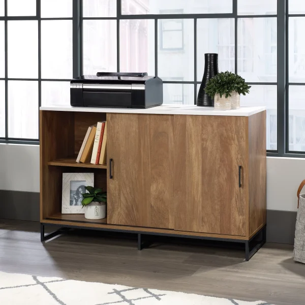 Bellamy Studios Row TV Stand with Storage, for TVs up to 50", Sindoori Mango Finish - MadeInUSA - Image 4