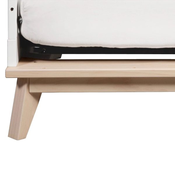 Babyletto - Scoot 3-in-1 Convertible Crib with Toddler Bed Conversion Kit White / Washed Natural - MadeInUSA - Image 4