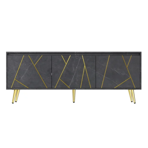 Modern TV Stand for 65"TV, Media Console Table, with Large Storage Cabinet - MadeInUSA - Image 9