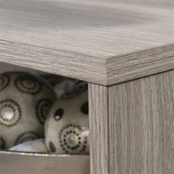 Pemberly Row Modern Engineered Wood TV Stand for TVs up to 50"in Champagne Oak - MadeInUSA - Image 6