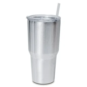 Makerflo Destash 30 oz, 25 Pack Skinny Steel Tumblers, Silver - MadeInUSA