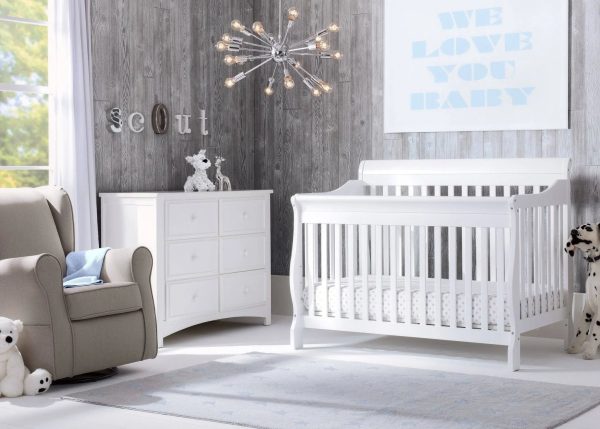Delta Children Canton 4- in-1 Convertible Crib Grey - MadeInUSA - Image 9
