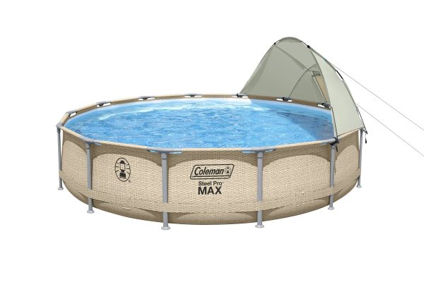 Coleman Steel Pro Max 14' x 33" Round Metal Frame Above Ground Pool Set - MadeInUSA
