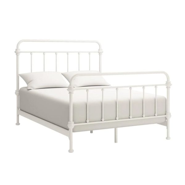 Cortes Standard Bed Color: Off-White, Size: Full - MadeInUSA