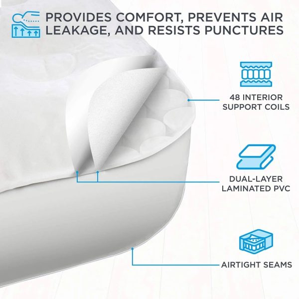 Ivation EZ-Bed Queen Air Mattress with Built in Pump, Deflate Defender Technology Inflatable Mattress - MadeInUSA - Image 3
