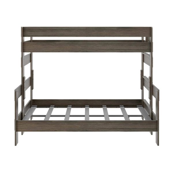 Max and Lily Farmhouse Twin XL Over Queen Bunk Bed - Barnwood Brown - MadeInUSA - Image 8