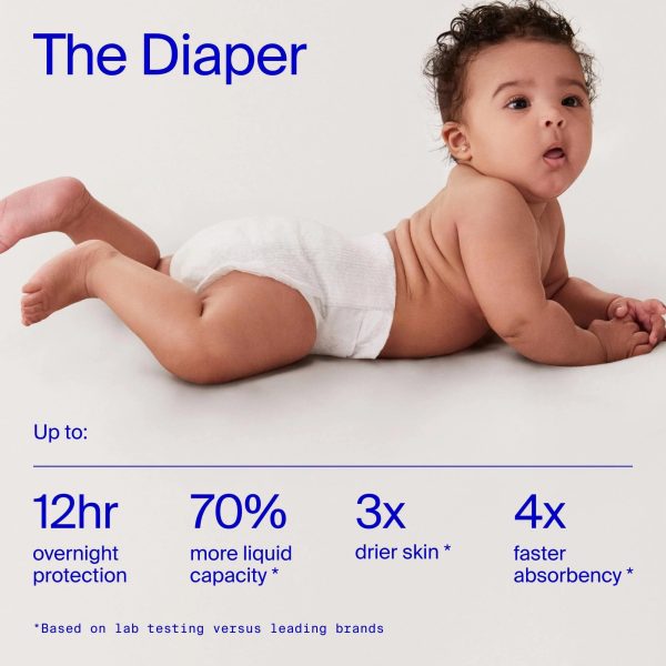 Coterie Baby Diapers + Wipes Baby Kit, Size 1 (198 Count) Size Newborn (93 Count) 4 Wipe Packs (224 Wipes) Made with Plant-Based fibers, - MadeInUSA - Image 6