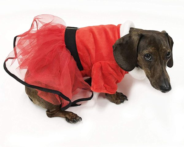 Midlee Mrs. Claus Santa Tutu Dog Dress - Image 5
