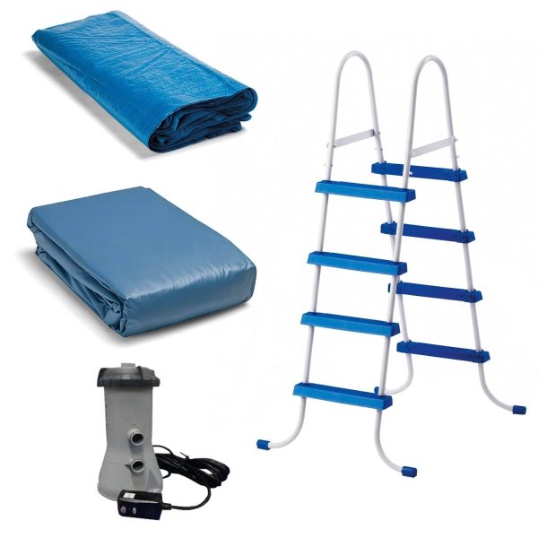 15 ft. x 48 in. Easy Swimming Pool Kit with 1000 GPH GFCI Filter Pump - MadeInUSA - Image 2