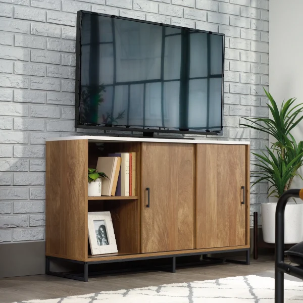 Bellamy Studios Row TV Stand with Storage, for TVs up to 50", Sindoori Mango Finish - MadeInUSA