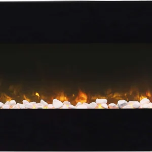Dimplex Winslow 35"Wall-Mounted Electric Fireplace (Model: SWM3520), 4777 BTU, 120 Volt, 1400 Watt, Black - MadeInUSA
