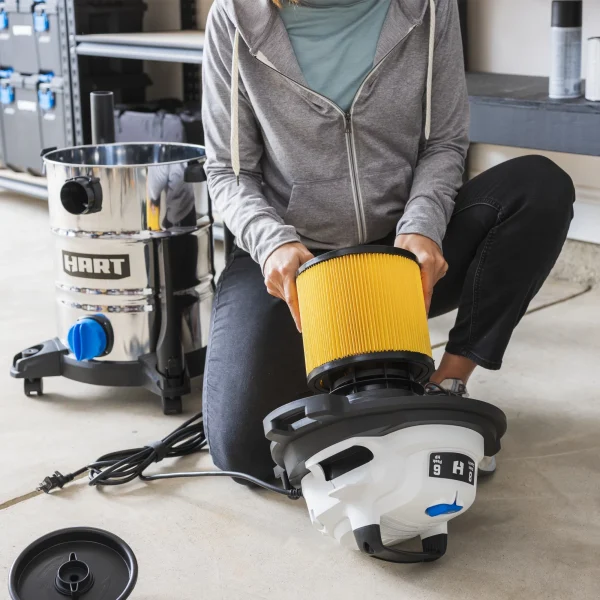 HART 8 Gallon 6 Peak HP Stainless Steel Wet/Dry Vacuum, VOC812SF 3701 - MadeInUSA - Image 2