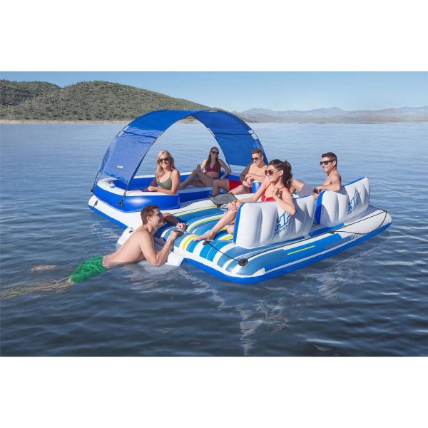 Bestway Hydro-Force Tropical Breeze 6-Person Inflatable Party Island Float - MadeInUSA - Image 2
