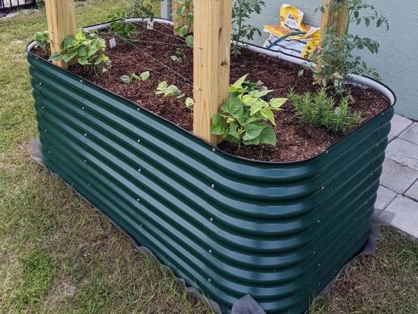 Vego Garden 32" Tall 9-in-1 Modular Metal Raised Garden Bed Kit Pearl White - MadeInUSA - Image 9