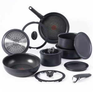 T-Fal Ingenio Expertise Aluminum Nonstick 13-Piece Cookware Set - Black - MadeInUSA