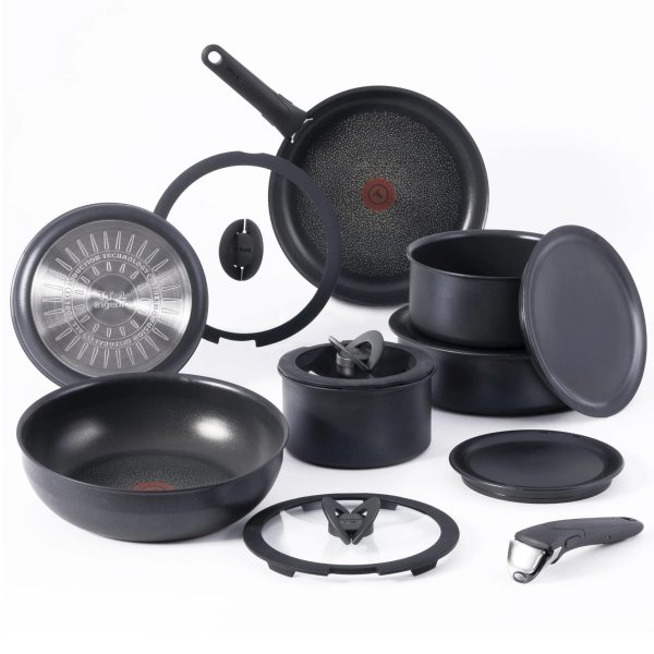 T-Fal Ingenio Expertise Aluminum Nonstick 13-Piece Cookware Set - Black - MadeInUSA