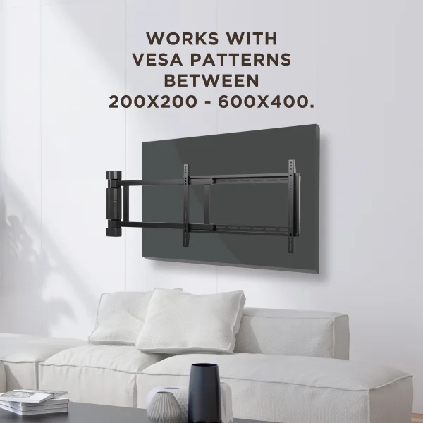 ProMounts Motorized Articulating Swing TV Wall Mount for TVs 32 - 75 in up to 110 lbs with Remote Control - MadeInUSA - Image 6