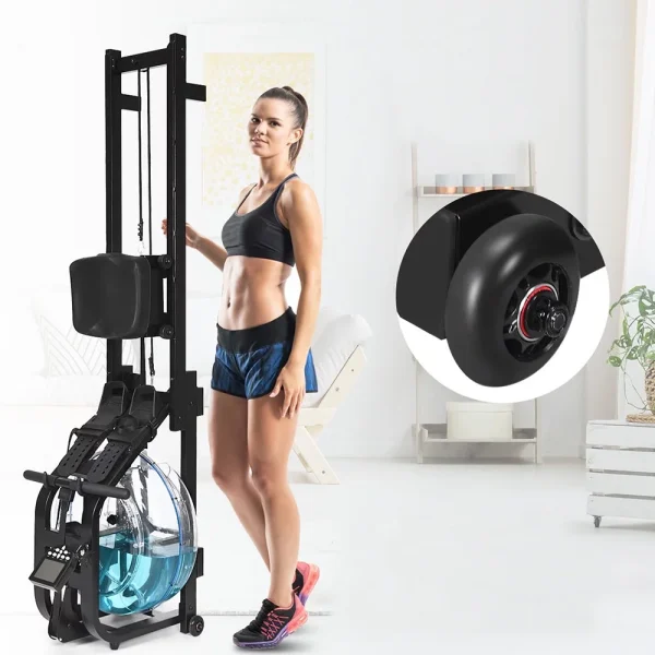 FITPHER Water Resistance Rowing Machine Resistance Metal Dual-Track Healthy Indoor Gym Equipment for Fitness (Irony) - MadeInUSA - Image 10