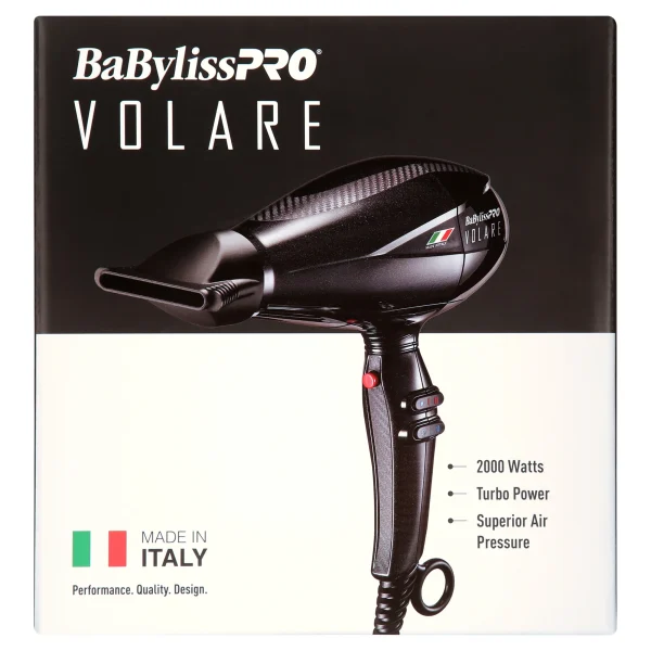 BaBylissPRO Nano Titanium Volare V1 Full-Size Dryer Ferrari-Designed Engine Black - MadeInUSA - Image 2