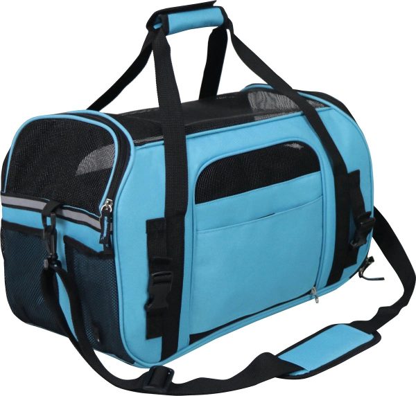 EliteField SoftSided AirlineApproved Pet Carrier Bag, Sky Blue - MadeInUSA - Image 7