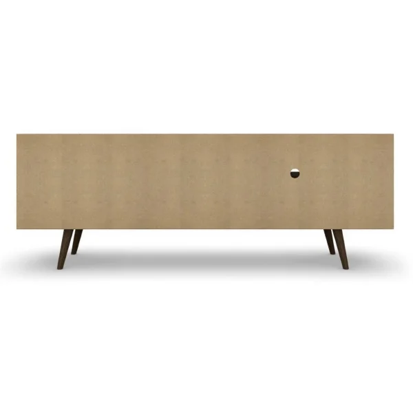 Pemberly Row Mid-Century Solid Wood TV Stand for TVs up to 60"in White - MadeInUSA - Image 6