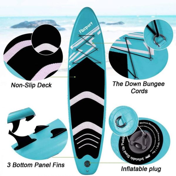 Fbsport 11ft Inflatable Paddle Board Sup, 6'' Thick W/Paddling Fins PU - MadeInUSA - Image 4