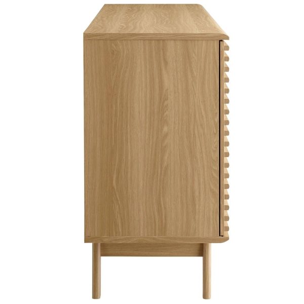 Modway Render 63 inch Sideboard Buffet Table or TV Stand, Oak, Size: 17.5 x 63 x 32.5 - MadeInUSA - Image 4