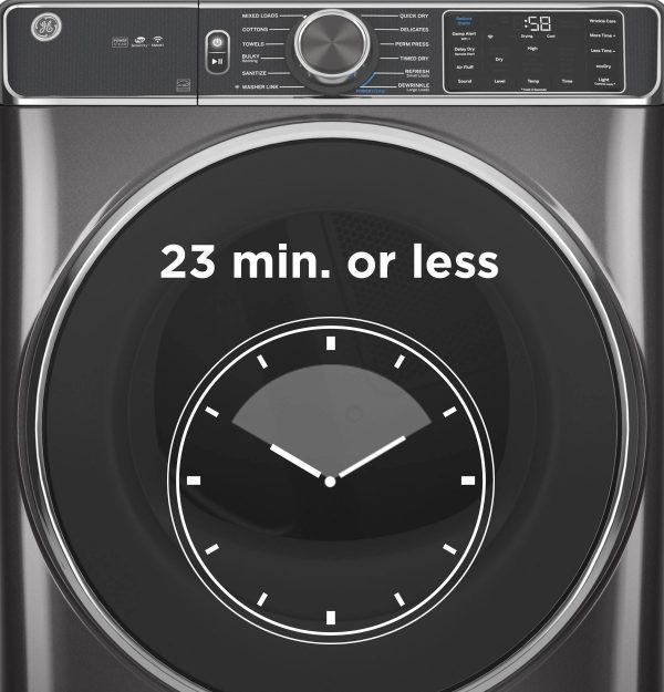 GE 7.8 Cu. ft. Capacity White Smart Front Load Electric Dryer with Steam - GFD85ESSNWW - MadeInUSA - Image 11