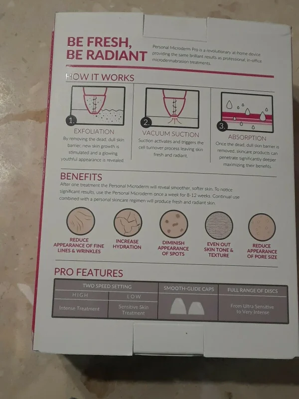 ($199 Value) PMD Personal At-Home Microdermabrasion PRO Facial Device, Pink - MadeInUSA - Image 3