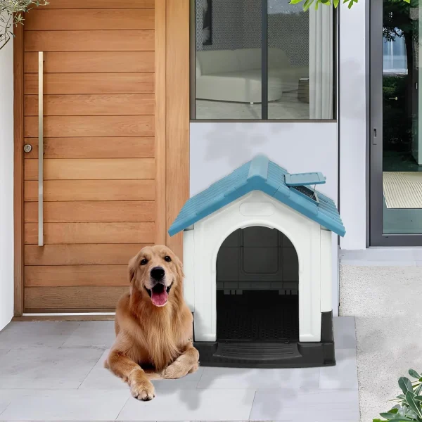 Inch Dog House For Large Dogs, Outside Insulated Plastic Dog Shelter, Weather-Proof Sturdy Dog Kennel With Elevated Floor And s, Easy Assembly Indoor Outdoor Doghouse - MadeInUSA - Image 3