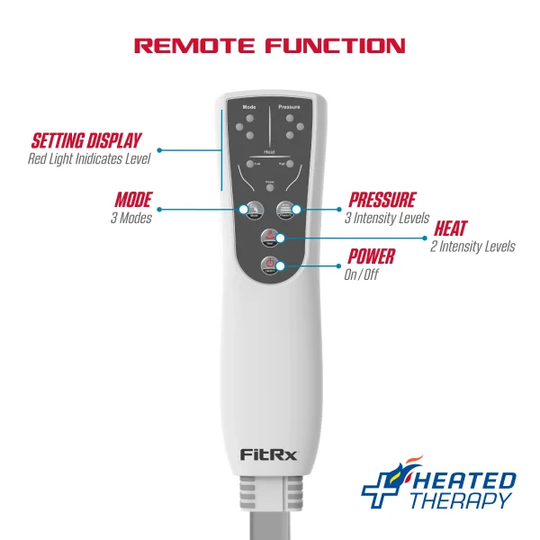 FitRx RecoverMax Leg Massager, Heated Compression Leg and Foot Massager with Multiple Massage, Intensity, and Heat Levels - MadeInUSA - Image 3