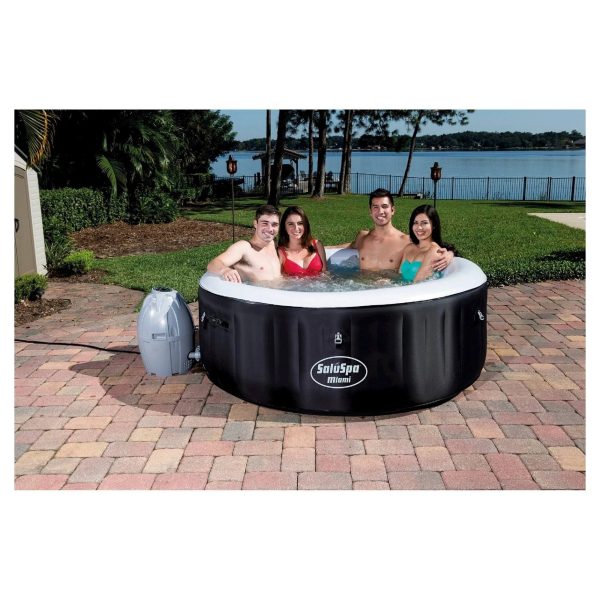 Saluspa Miami Portable Hot Tub, Black - MadeInUSA - Image 7