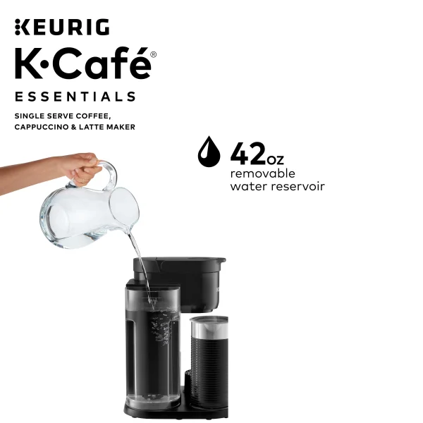 Keurig K-Café Essentials Single Serve K-Cup Pod Coffee Maker, Black - MadeInUSA - Image 9