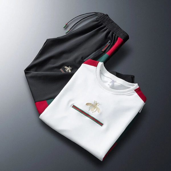 Mens Sports Suit in The Spring With a Tiny Bee Embroidery - MadeInUSA - Image 9