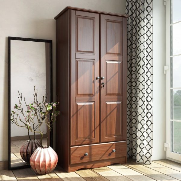 Palace Imports 5643 Flexible Mocha Solid Wood Wardrobe - MadeInUSA - Image 3
