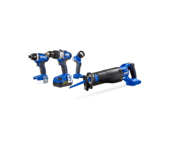 Kobalt KLC 4024A03 4Tool 24Volt Max Brushless Power Tool Combo Kit with Soft Case 1Battery Included and Charger Included - MadeInUSA - Image 3