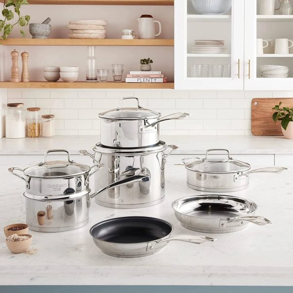 Cuisinart 11-Piece Professional Cookware Set, Stainless Steel - MadeInUSA - Image 7