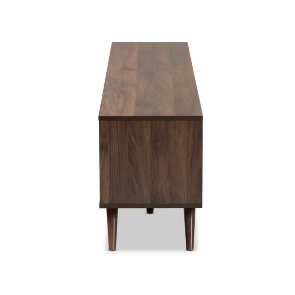 Bowery Hill Wood 60"TV Stand Console Entertainment Center in Gray and Walnut - MadeInUSA - Image 4