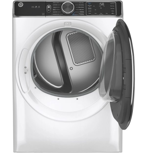 GE 7.8 Cu. ft. Capacity White Smart Front Load Electric Dryer with Steam - GFD85ESSNWW - MadeInUSA - Image 10