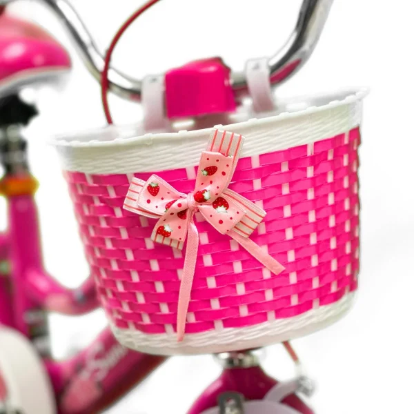 SUNLOVERR Pink Dreams Girls Bike for Toddlers and Kids Ages 4-6 Years Old, 14 Inch Kids Bike with Training Wheels & Basket - MadeInUSA - Image 7