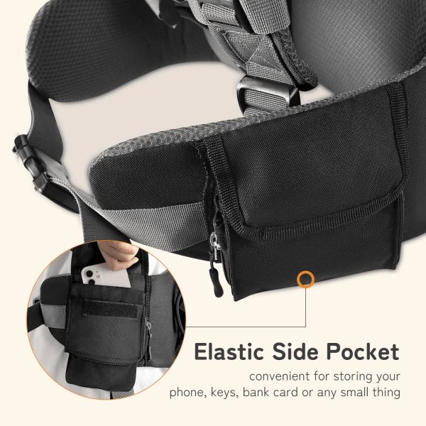 Besrey Baby Hiking Backpack Carrier for Toddlers, Waterproof & Lightweight Outdoor Child Back Frame, Black - MadeInUSA - Image 3