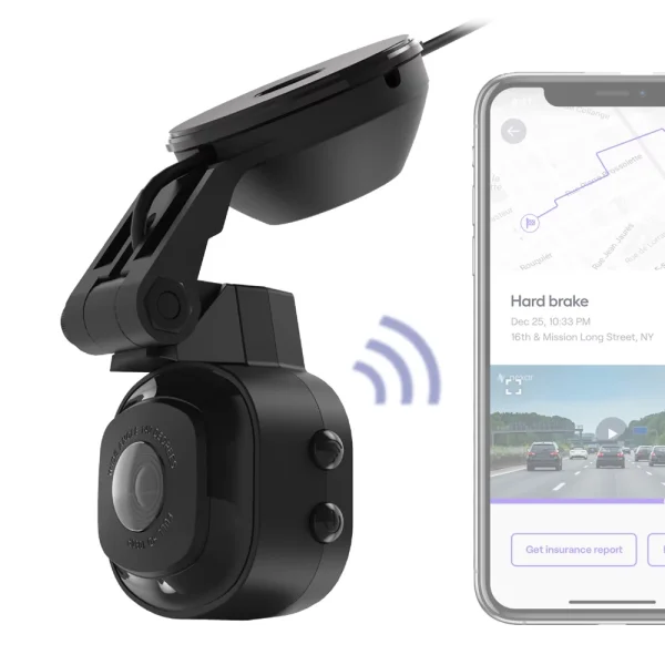 Scosche NEXC11032W-SP1 Full HD Smart Windshield Mount Car Dash Cam Powered by Nexar Black - MadeInUSA